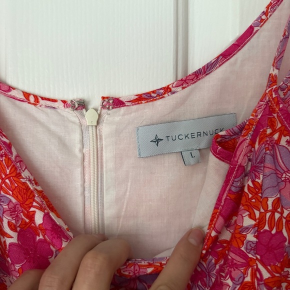 Tuckernuck Pink Floral Dress L - Picture 4 of 10